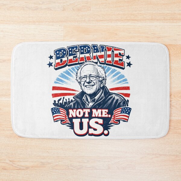 Item preview, Bernie Sanders "Not Me. Us." — Bold Political Art with American Flag and Rally Crowd designed and sold by Owcomm.