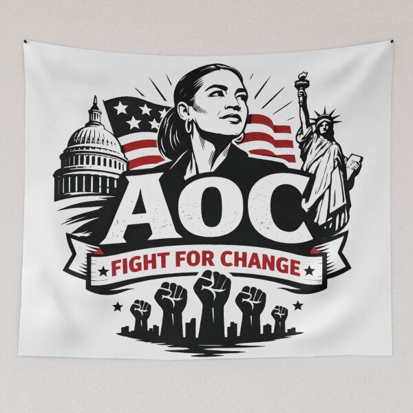 Item preview, AOC Fight For Change Alexandria Ocasio-Cortez Progressive Political designed and sold by Owcomm.