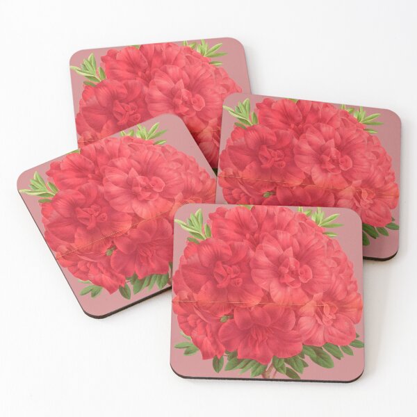 Item preview, vintage red flower designed and sold by okapia concolor.