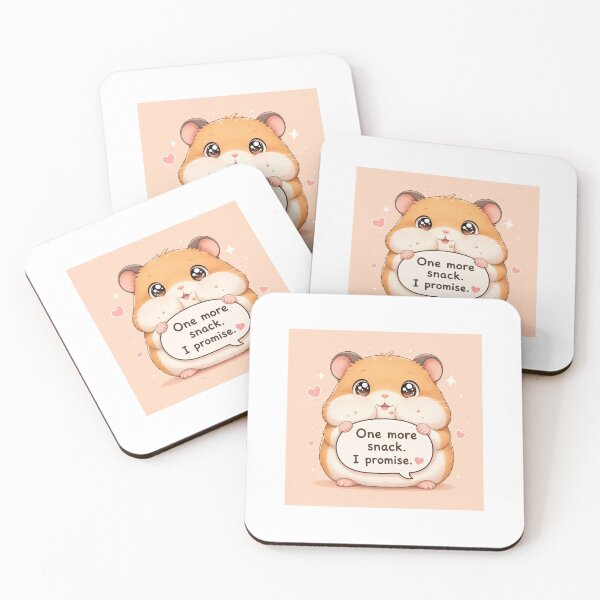 Item preview, Cute Chibi Hamster - One More Snack I Promise designed and sold by Sticker shop 007.