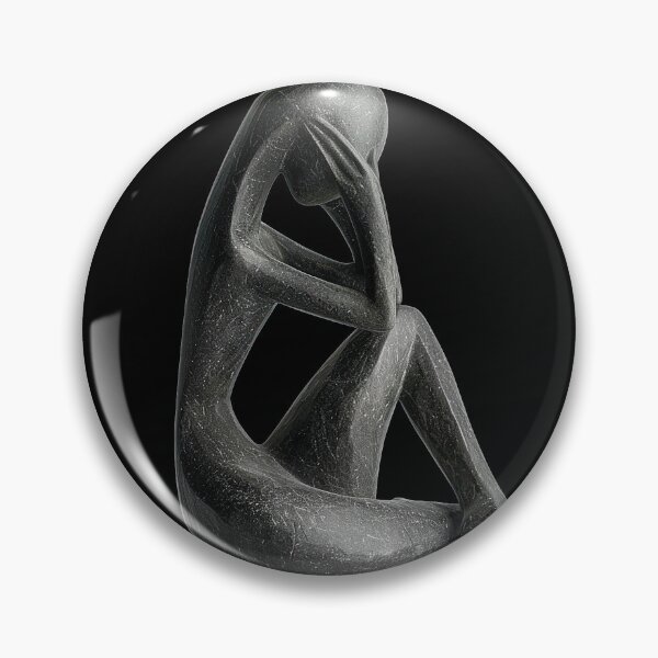 Item preview, Abstract Stone Sculpture of a Seated Mourning Figure designed and sold by Creatby7030.