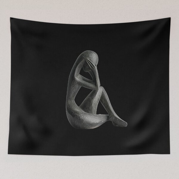 Item preview, Abstract Stone Sculpture of a Seated Mourning Figure designed and sold by Creatby7030.