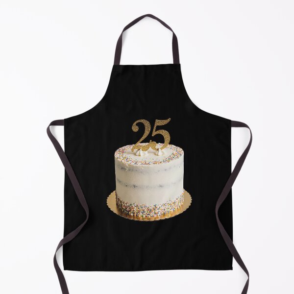 Item preview, White 25th Birthday Cake with Rainbow Sprinkles designed and sold by Creatby7030.