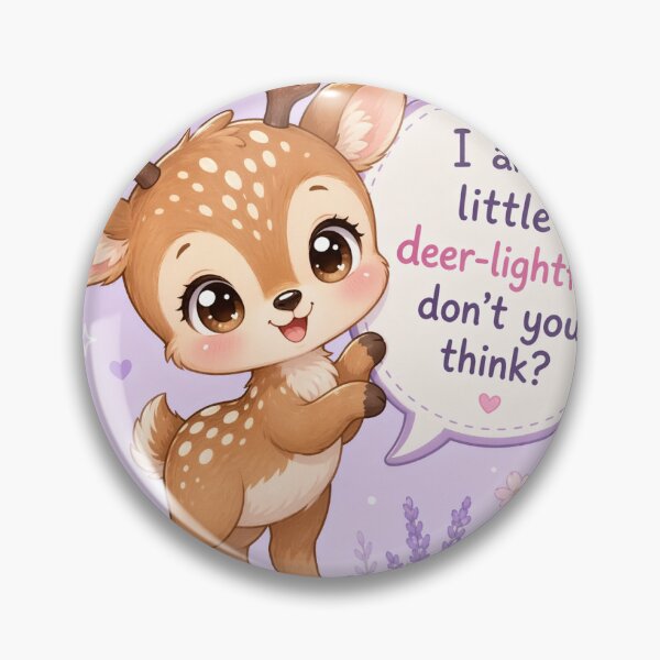 Item preview, Cute Chibi Deer - I Am A Little Deer-Lightful Pun designed and sold by Sticker shop 007.