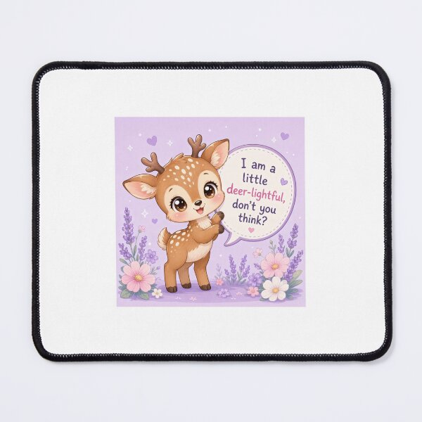 Item preview, Cute Chibi Deer - I Am A Little Deer-Lightful Pun designed and sold by Sticker shop 007.