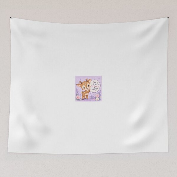 Item preview, Cute Chibi Deer - I Am A Little Deer-Lightful Pun designed and sold by Sticker shop 007.