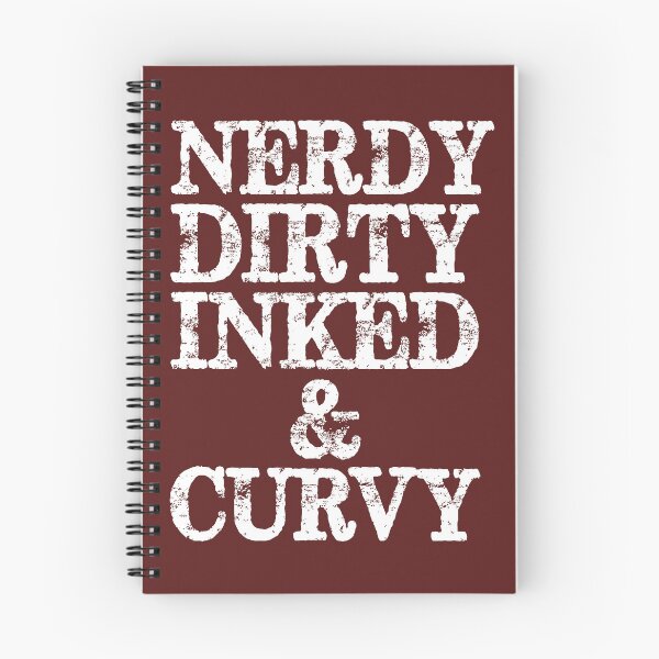 Item preview, Nerdy Dirty Inked and Curvy - Funny Tattoo Lover Gifts for Sexy Tattooed Women designed and sold by merkraht.