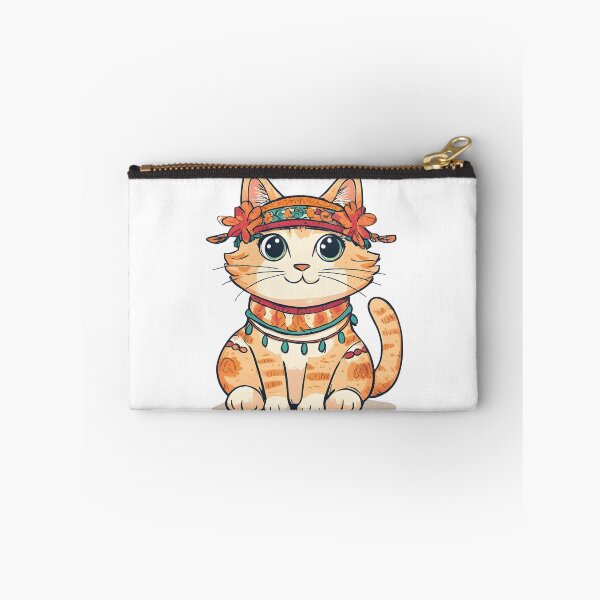 Item preview, Cute Boho Cat Illustration – Floral Headband Kitty Design designed and sold by Karolina’s Cozy Creations.