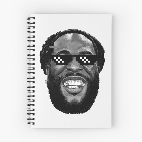 Item preview, Pixel Glasses on the African Giant - B B Head Cut painting (gray scale) designed and sold by ZERO-MIND.
