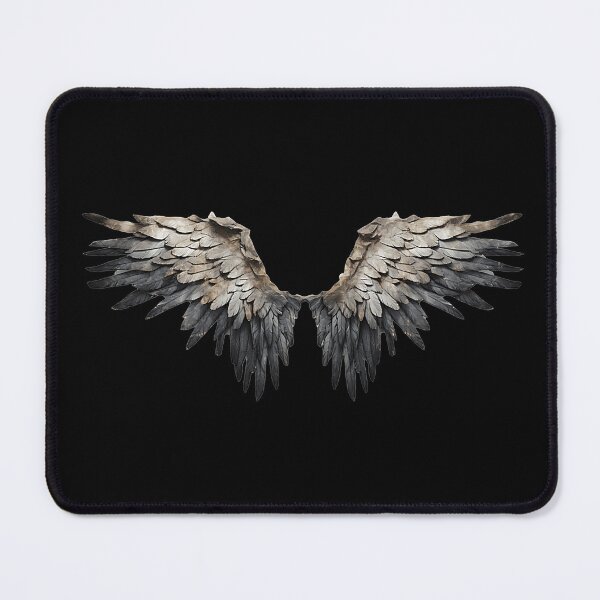 Item preview, Realistic Dark Feathered Wings Isolated on Black designed and sold by Creatby7030.