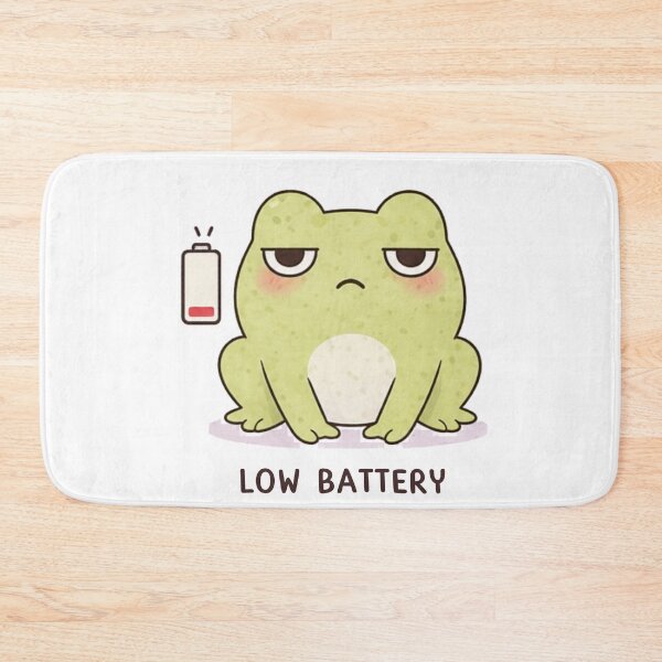 Item preview, Low Battery Frog | Cute Kawaii Aesthetic | Low Energy Mood Design designed and sold by The Mood Index.