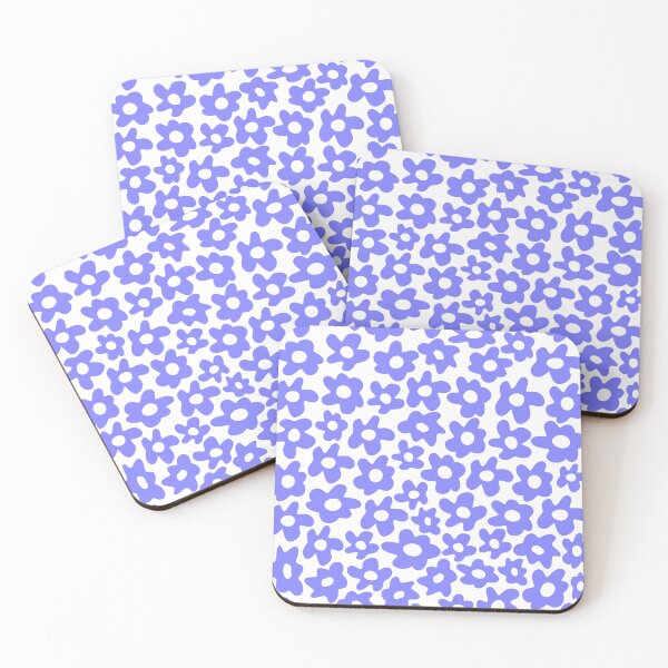 Item preview, Blue Retro Flowers Pattern designed and sold by Jeallan Designs.