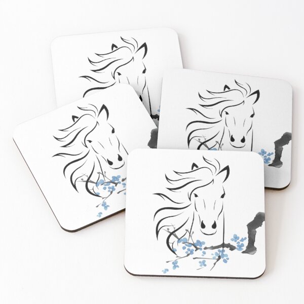 Item preview, horse in a blue flowers designed and sold by Icarios.