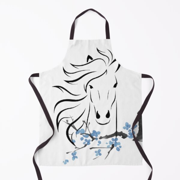 Item preview, horse in a blue flowers designed and sold by Icarios.