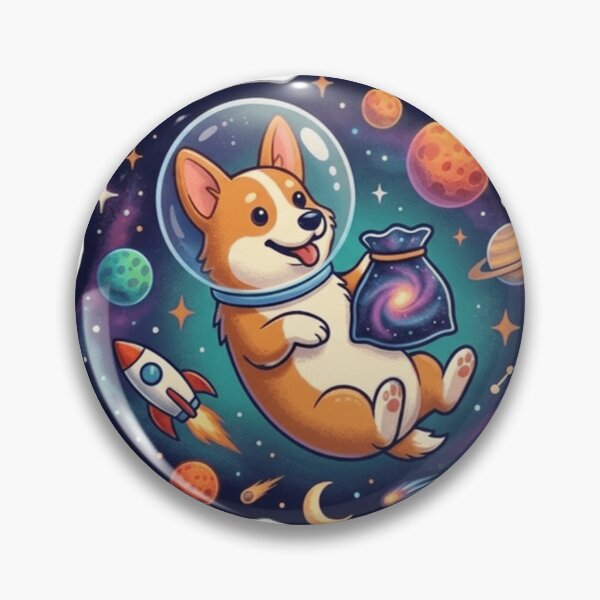 Item preview, Cute Corgi Dog Astronaut Floating in Space with Galaxy Bag designed and sold by Csstoree.