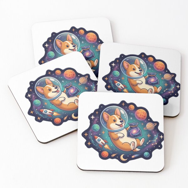 Item preview, Cute Corgi Dog Astronaut Floating in Space with Galaxy Bag designed and sold by Csstoree.