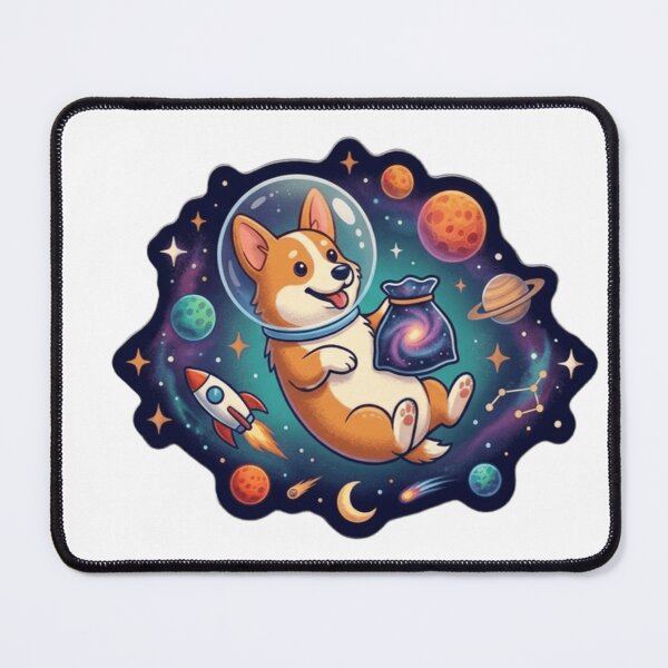 Item preview, Cute Corgi Dog Astronaut Floating in Space with Galaxy Bag designed and sold by Csstoree.