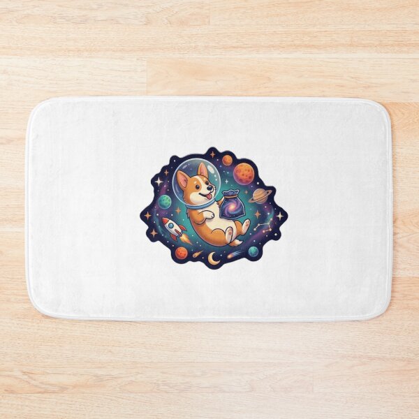 Item preview, Cute Corgi Dog Astronaut Floating in Space with Galaxy Bag designed and sold by Csstoree.