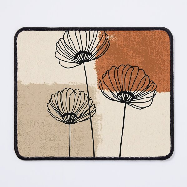 Item preview, Minimal Botanical Line Art Flowers, Terracotta Abstract Wall Art, Neutral Aesthetic Floral Design, Modern Boho Printable Art designed and sold by GaneshHilam.