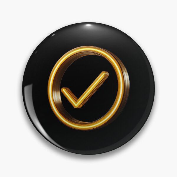 Item preview, 3D Glowing Golden Neon Checkmark Icon designed and sold by Creatby7030.