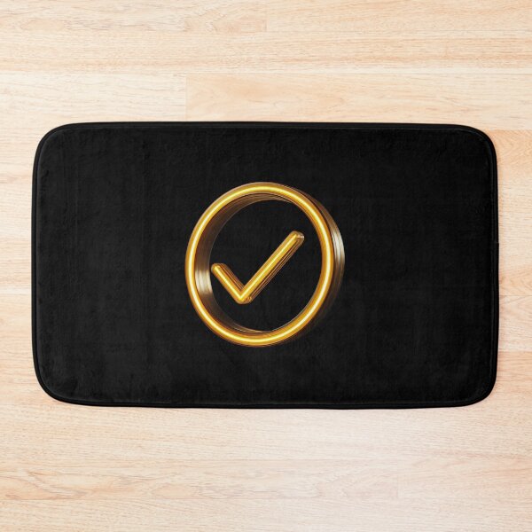 Item preview, 3D Glowing Golden Neon Checkmark Icon designed and sold by Creatby7030.
