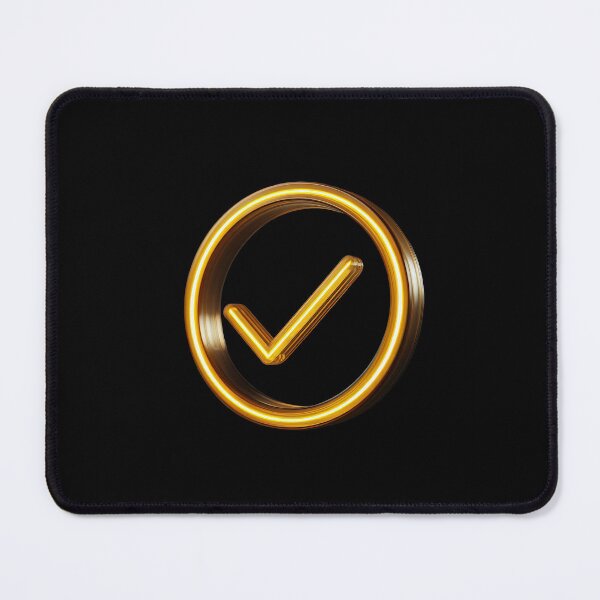 Item preview, 3D Glowing Golden Neon Checkmark Icon designed and sold by Creatby7030.