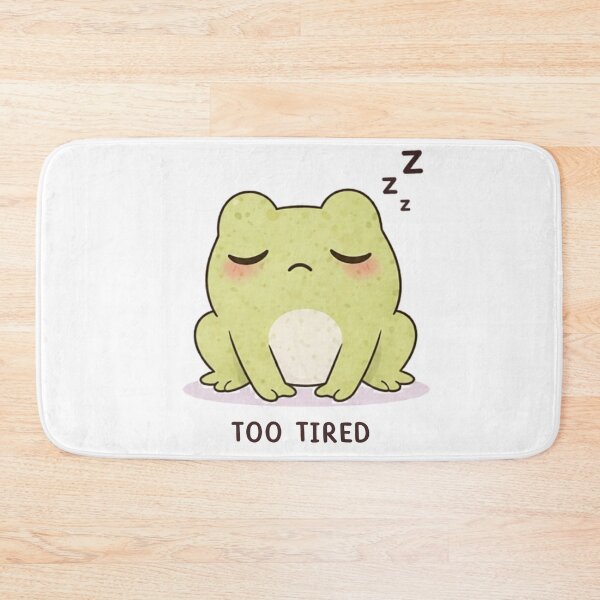 Item preview, Too Tired Frog | Cute Kawaii Aesthetic | Sleepy Mood Design designed and sold by The Mood Index.