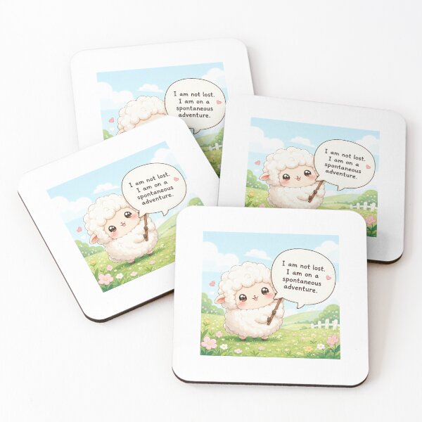 Item preview, Cute Chibi Sheep - Spontaneous Adventure Not Lost designed and sold by Sticker shop 007.