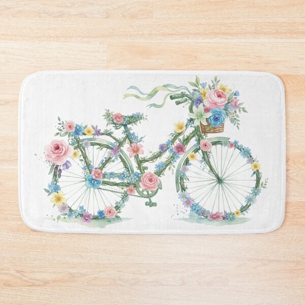 Item preview, Floral Bicycle Watercolor designed and sold by DesignDare.