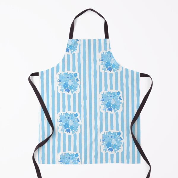 Item preview, Blue flower bouquet and stripes designed and sold by DaisyLemon.