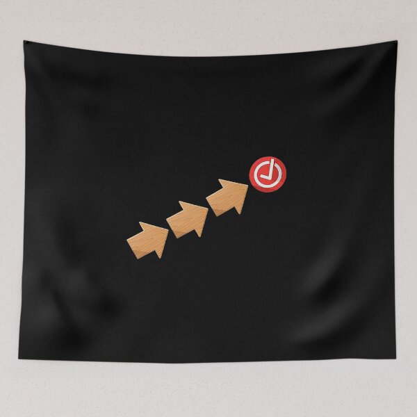 Item preview, Wooden Growth Arrows Leading to a Checkmark designed and sold by Creatby7030.