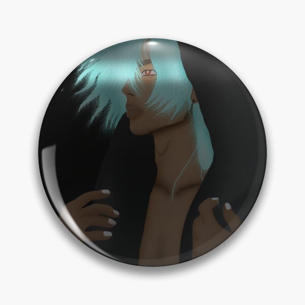 Item preview, Neon dark anime Boy with Cyan Hair | Edgy Fantasy Illustration designed and sold by kerissfantasyart .