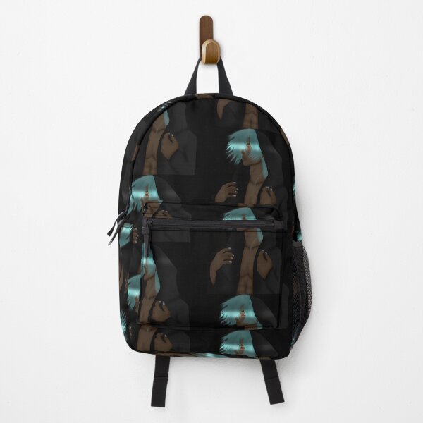 Item preview, Neon dark anime Boy with Cyan Hair | Edgy Fantasy Illustration designed and sold by kerissfantasyart .