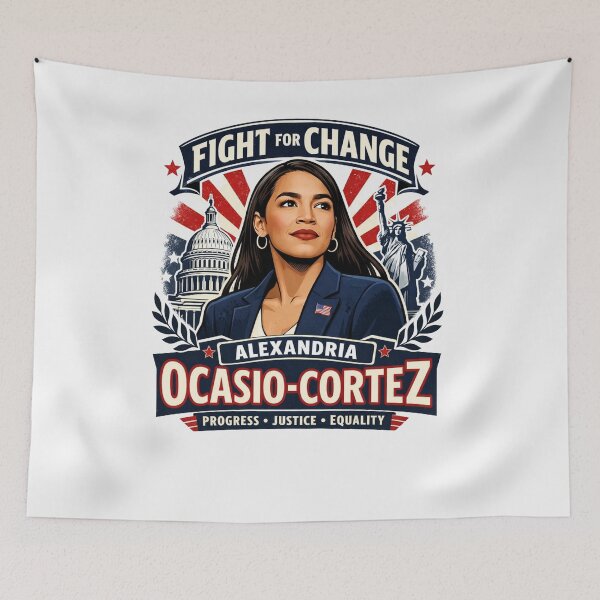 Item preview, Alexandria Ocasio-Cortez Fight for Change Progress Justice designed and sold by Owcomm.