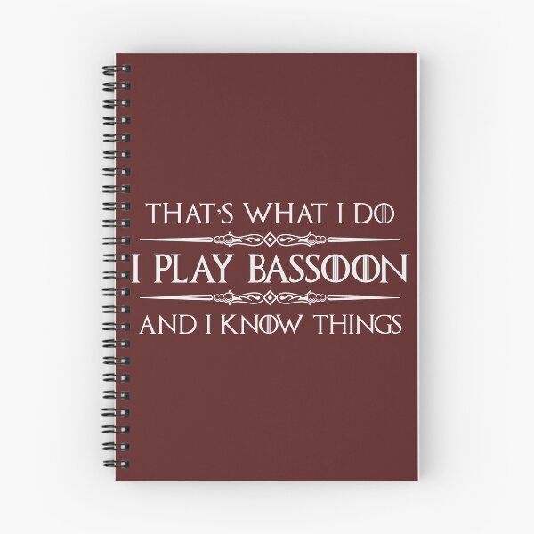 Item preview, I Play Bassoon and I Know Things - Funny Gifts for Bassoon Player in Marching Band or Symphony Orchestra designed and sold by merkraht.