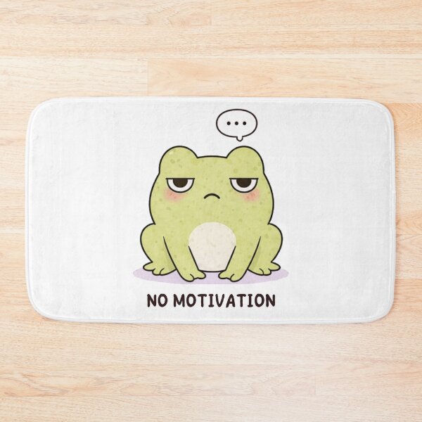 Item preview, No Motivation Frog | Cute Kawaii Aesthetic | Lazy Mood Design designed and sold by The Mood Index.