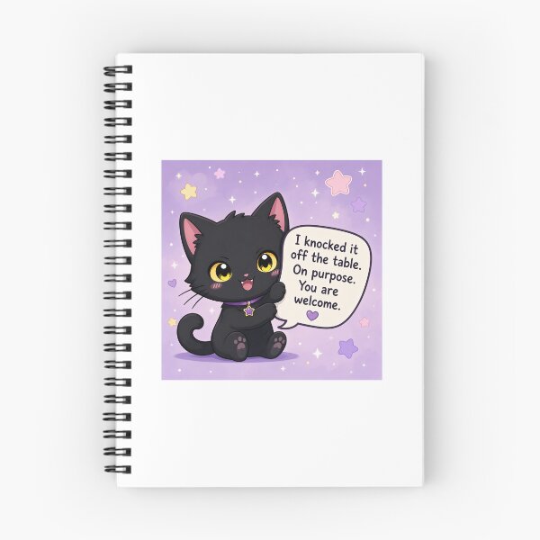 Item preview, Cute Chibi Black Cat - I Knocked It Off On Purpose designed and sold by Sticker shop 007.