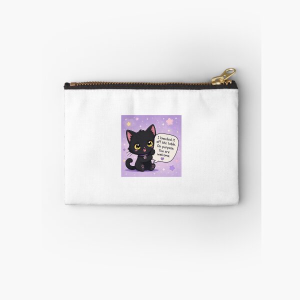 Item preview, Cute Chibi Black Cat - I Knocked It Off On Purpose designed and sold by Sticker shop 007.