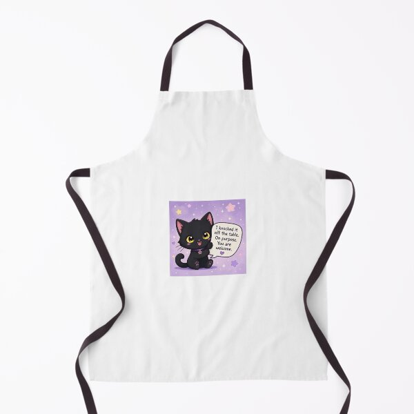 Item preview, Cute Chibi Black Cat - I Knocked It Off On Purpose designed and sold by Sticker shop 007.