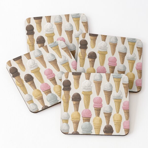 Item preview, Vintage Ice Cream Cone Dessert Pattern designed and sold by NicolasGlowArt.
