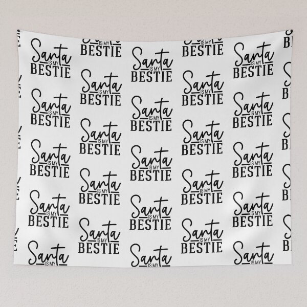 Item preview, Santa Is My Bestie Christmas - Cute Trendy Positive Holiday Spirit Gift designed and sold by FuzionRaptor.