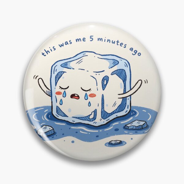 Item preview, Melting Ice Cube Funny Summer Heat Meme Sticker Too Hot Humor designed and sold by Venicia1.