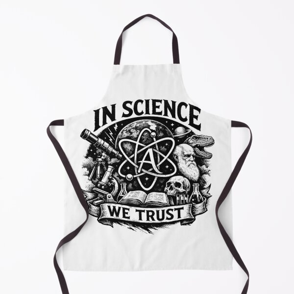 Item preview, In Science We Trust Charles Darwin and Dinosaur Science Crest designed and sold by Owcomm.