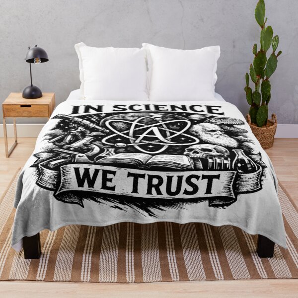 Item preview, In Science We Trust Charles Darwin and Dinosaur Science Crest designed and sold by Owcomm.