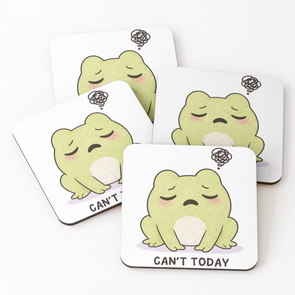 Item preview, Can’t Today Frog | Cute Kawaii Aesthetic | Overwhelmed Mood Design designed and sold by The Mood Index.