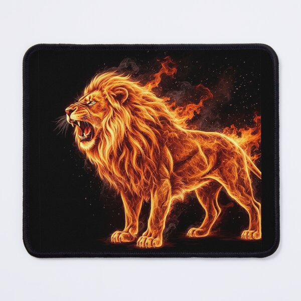 Item preview, Flaming Lion T-Shirt | Fiery Roar Power Animal Design designed and sold by DmaarGroup.