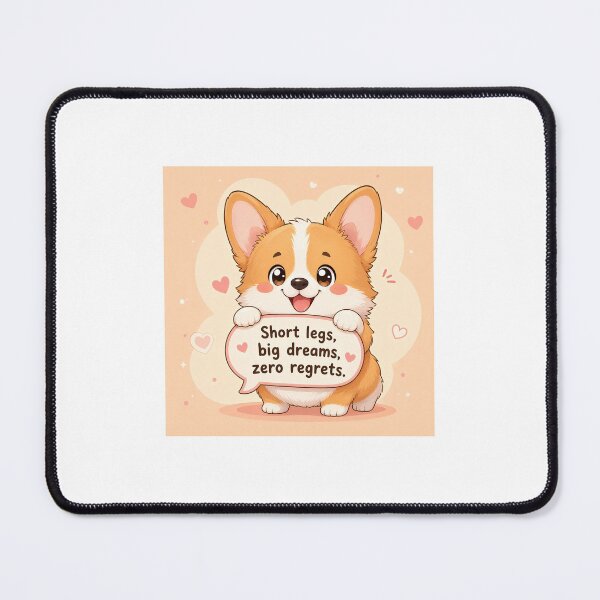 Item preview, Cute Chibi Corgi - Short Legs Big Dreams Zero Regrets designed and sold by Sticker shop 007.