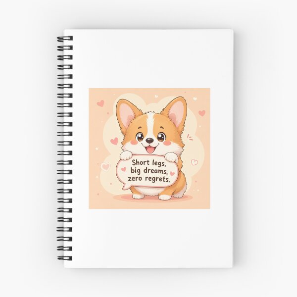Item preview, Cute Chibi Corgi - Short Legs Big Dreams Zero Regrets designed and sold by Sticker shop 007.
