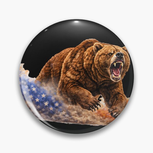 Item preview, Angry Patriotic Bear USA Flag Artwork designed and sold by FREENATION2026.