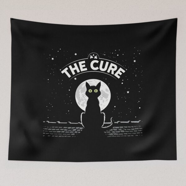 Item preview, The Cure Black Cat Gothic Rock Art - Robert Smith Dark Wave Band Poster - Alternative Music Fan Gift Wall Decor designed and sold by Camwal.